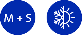 Simboli che contraddistinguono le gomme quattro stagioni.